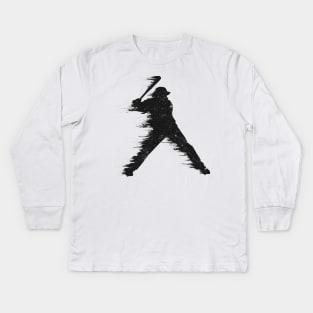 Baseball Player Batter Kids Long Sleeve T-Shirt